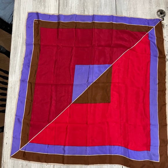 Vintage Elegant pink and Purple Scarf - Picture 1 of 3